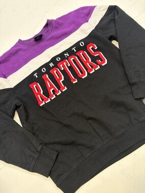 NBA Toronto Raptors Black Purple Crewneck Sweatshirt